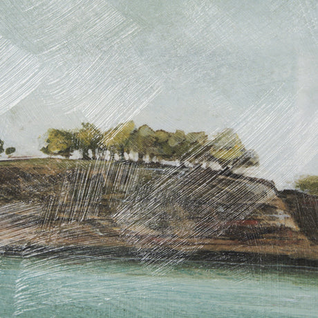 Coastal Destination by Mercana Studio a Hand Embellished Framed Art Print Matted under Glass by Mercana at Eve Furniture