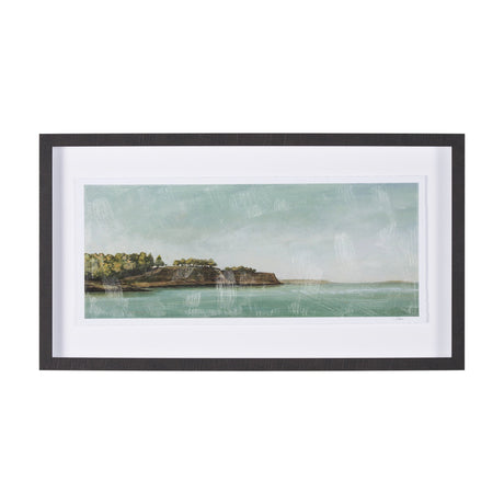 Coastal Destination by Mercana Studio a Hand Embellished Framed Art Print Matted under Glass by Mercana at Eve Furniture