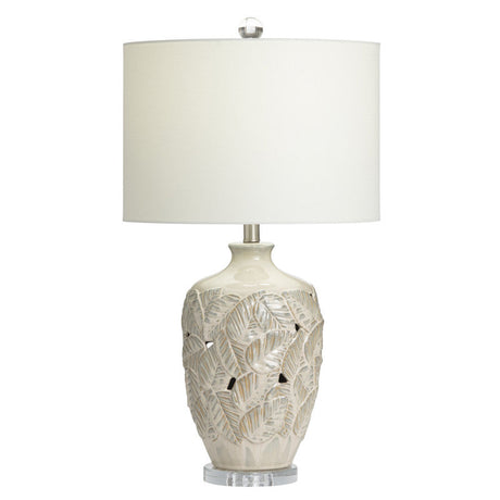 Coastal Leaf Beige Table Lamp by Crestview at Eve Furniture