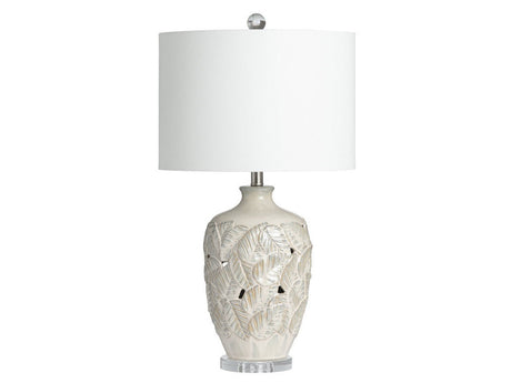 Coastal Leaf Beige Table Lamp by Crestview at Eve Furniture