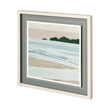 Coastal Lines I by Emma Scarvey a Hand Embellished Textured Framed Art Print Matted under Glass by Mercana at Eve Furniture