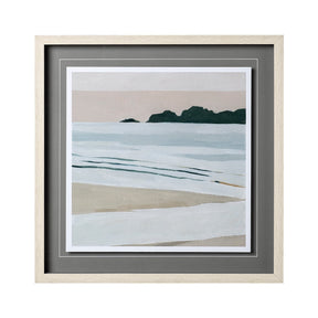 Coastal Lines I by Emma Scarvey a Hand Embellished Textured Framed Art Print Matted under Glass by Mercana at Eve Furniture