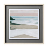 Coastal Lines II by Emma Scarvey a Hand Embellished Textured Framed Art Print Matted under Glass by Mercana at Eve Furniture