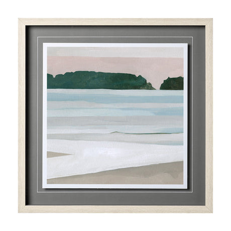 Coastal Lines III by Emma Scarvey a Hand Embellished Textured Framed Art Print Matted under Glass by Mercana at Eve Furniture