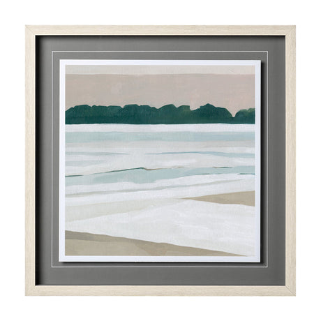 Coastal Lines IV by Emma Scarvey a Hand Embellished Textured Framed Art Print Matted under Glass by Mercana at Eve Furniture