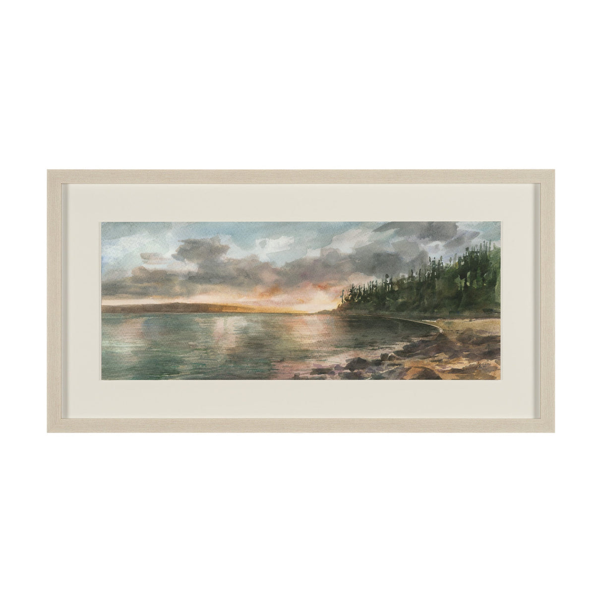 Coastal Splendor II by Mercana Studio Hand Embelished Framed Artwork Matted under Glass by Mercana at Eve Furniture