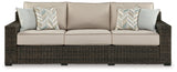 Coastline Bay Brown Outdoor Sofa with Cushion