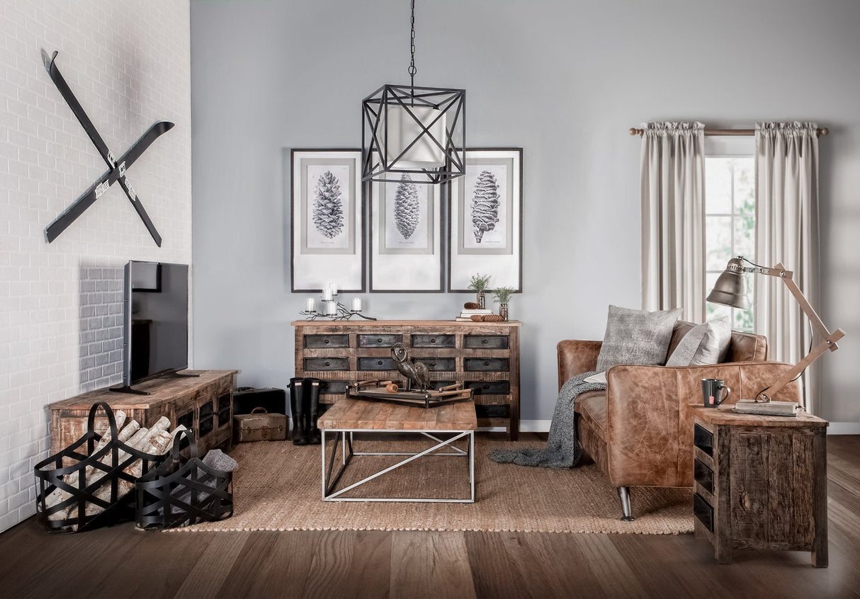 Cobain I 84 Inch Brown Leather Two Seater Sofa by Mercana at Eve Furniture