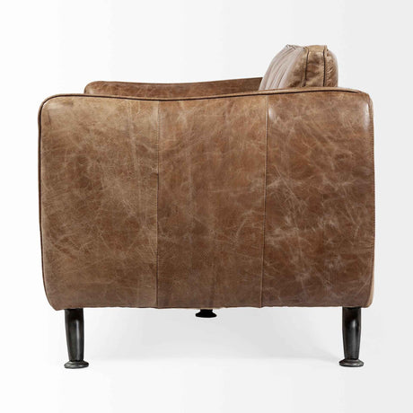 Cobain I 84 Inch Brown Leather Two Seater Sofa by Mercana at Eve Furniture