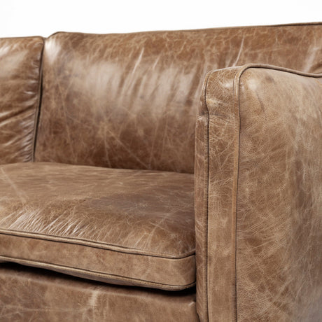 Cobain I 84 Inch Brown Leather Two Seater Sofa by Mercana at Eve Furniture