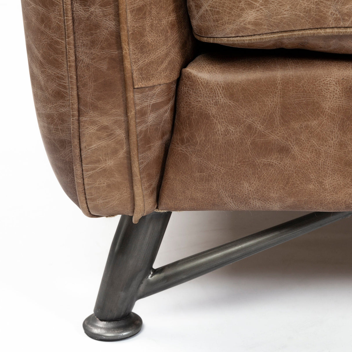 Cobain I 84 Inch Brown Leather Two Seater Sofa by Mercana at Eve Furniture