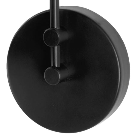 Cobalt Black Metal Cone Shaped Swivel Wall Sconce by Mercana at Eve Furniture