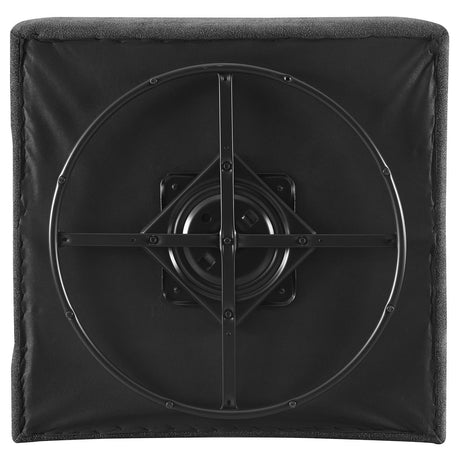 Cobie Dark Charcoal Upholstered Swivel Armless Chair by Coaster at Eve Furniture