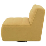 Cobie Mustard Upholstered Swivel Armless Chair