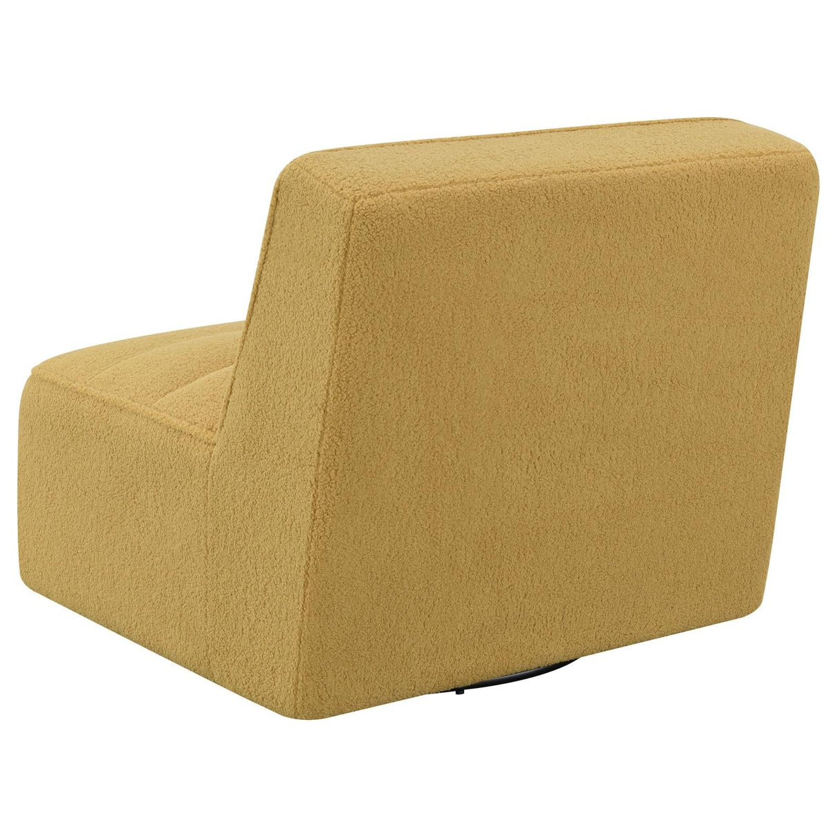 Cobie Mustard Upholstered Swivel Armless Chair