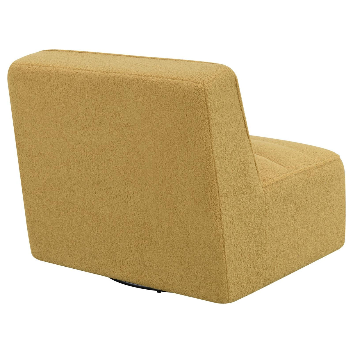 Cobie Mustard Upholstered Swivel Armless Chair