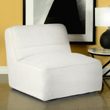 Cobie Natural Upholstered Swivel Armless Chair