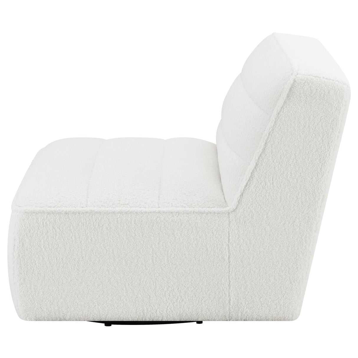 Cobie Natural Upholstered Swivel Armless Chair