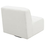 Cobie Natural Upholstered Swivel Armless Chair