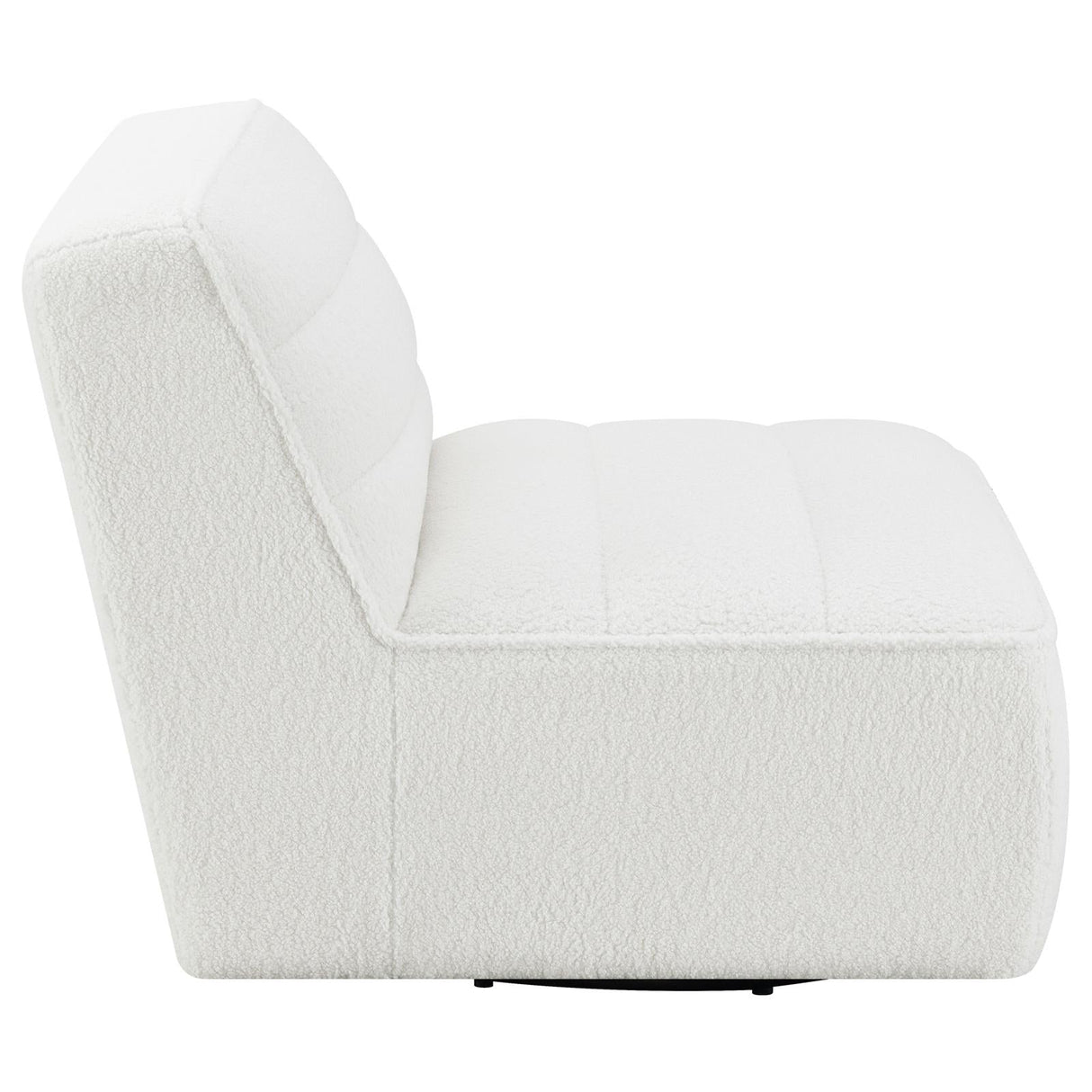 Cobie Natural Upholstered Swivel Armless Chair