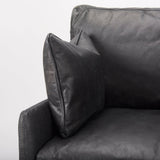 Cochrane 34.5L x 33.0W x 32.5H Black Leather Wrapped Chair by Mercana at Eve Furniture
