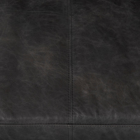 Cochrane Black Leather Three Seater Sofa by Mercana at Eve Furniture