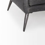 Cochrane Black Leather Three Seater Sofa by Mercana at Eve Furniture