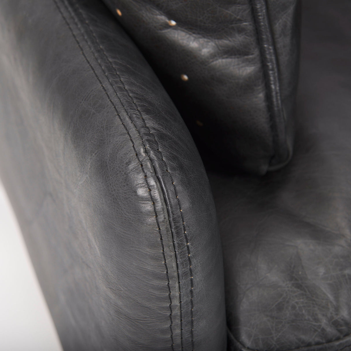 Cochrane Black Leather Wrapped Chair by Mercana at Eve Furniture