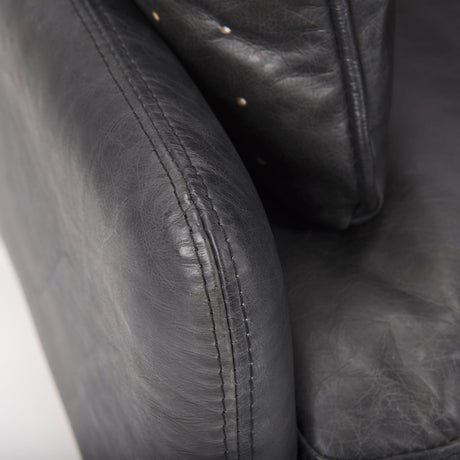 Cochrane Black Leather Wrapped Chair by Mercana at Eve Furniture