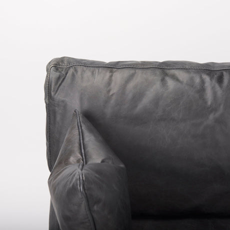 Cochrane Black Leather Wrapped Chair by Mercana at Eve Furniture
