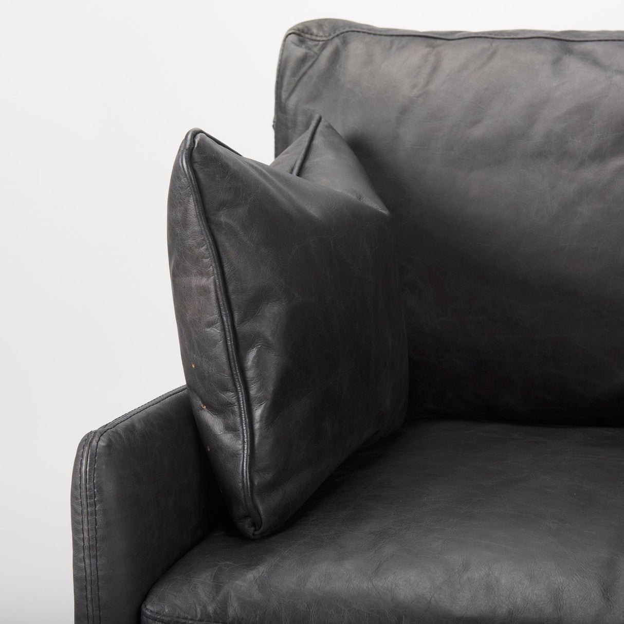 Cochrane Black Leather Wrapped Chair by Mercana at Eve Furniture