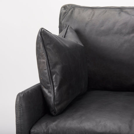 Cochrane Black Leather Wrapped Chair by Mercana at Eve Furniture
