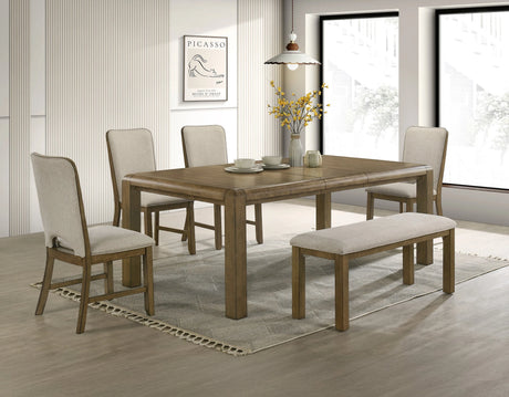 Cockrell Brown and Beige Bench by Crown Mark at Eve Furniture