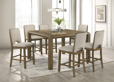 Cockrell Brown and Beige Extendable Counter Height Set by Crown Mark at Eve Furniture
