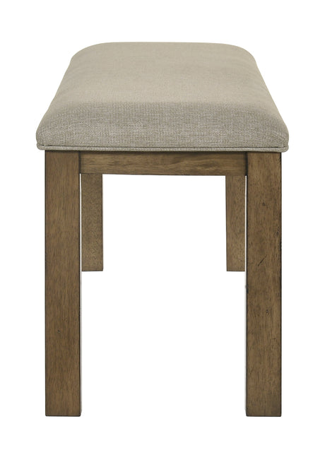 Cockrell Brown and Beige Bench by Crown Mark at Eve Furniture