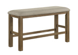 Cockrell Brown and Beige Counter Height Bench by Crown Mark at Eve Furniture