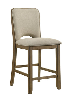 Cockrell Brown/Beige Counter Height Chair (Set of 2) by Crown Mark at Eve Furniture