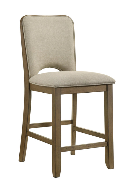 Cockrell Brown/Beige Counter Height Chair (Set of 2) by Crown Mark at Eve Furniture