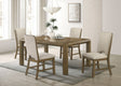 Cockrell Brown and Beige Extandable Dining Set by Crown Mark at Eve Furniture