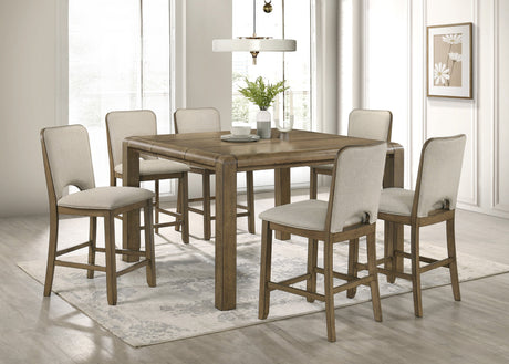 Cockrell Brown and Beige Extendable Counter Height Set by Crown Mark at Eve Furniture