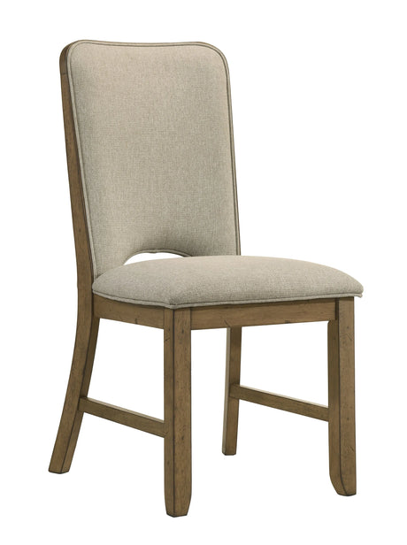 Cockrell Brown/Beige Side Chair (Set of 2) by Crown Mark at Eve Furniture