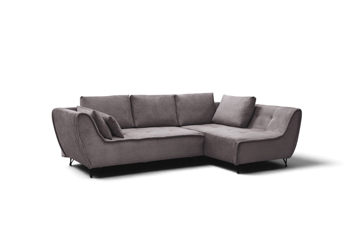 Cocoli Sectional w/ Bed Dark Taupe by ESF Furniture at Eve Furniture