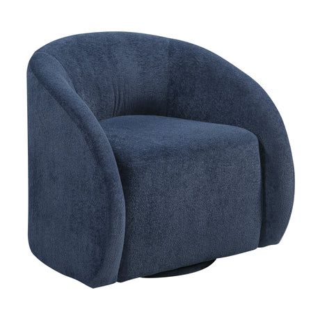 Cocoon Blue Swivel Chair by Homelegance at Eve Furniture