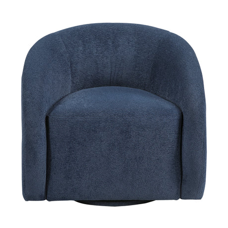 Cocoon Blue Swivel Chair by Homelegance at Eve Furniture