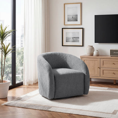 Cocoon Dark Gray Swivel Chair by Homelegance at Eve Furniture