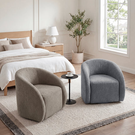Cocoon Dark Gray Swivel Chair by Homelegance at Eve Furniture