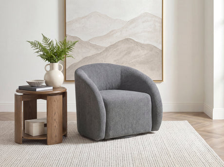 Cocoon Dark Gray Swivel Chair by Homelegance at Eve Furniture