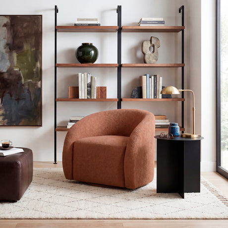 Cocoon Rust Swivel Chair by Homelegance at Eve Furniture