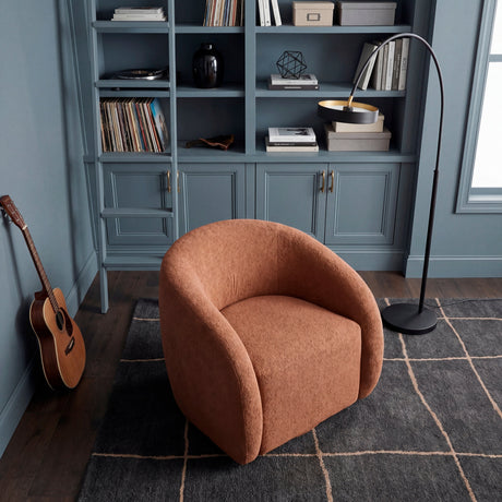 Cocoon Rust Swivel Chair by Homelegance at Eve Furniture
