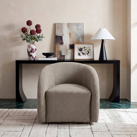 Cocoon Taupe Swivel Chair by Homelegance at Eve Furniture